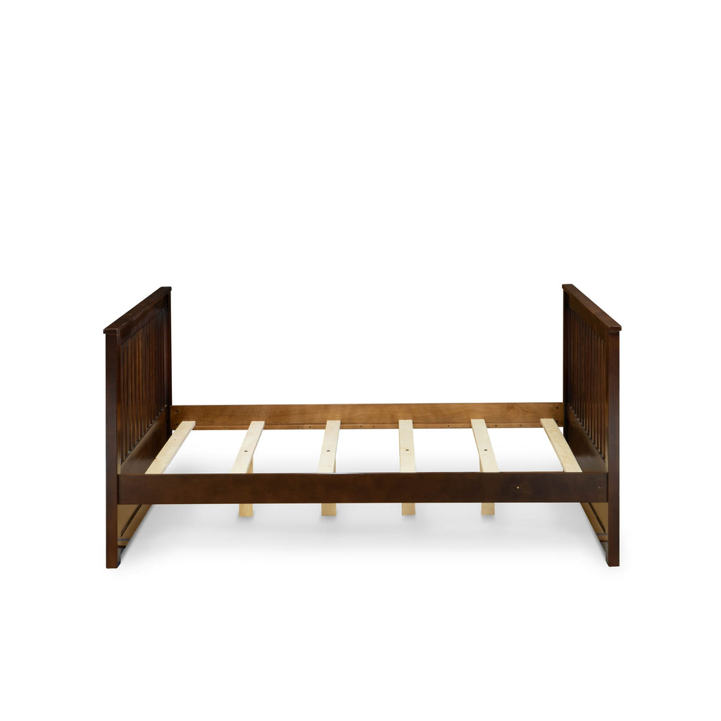 ODB-0W-F Odessa Bunk Bed Set, Twin & Full, Walnut Finish in Phillip Design