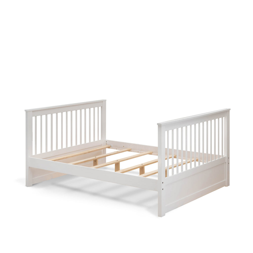 OD0-YT Odesia Duo Level Bedframe with Twin and Full Capacity in Elegant White Finish