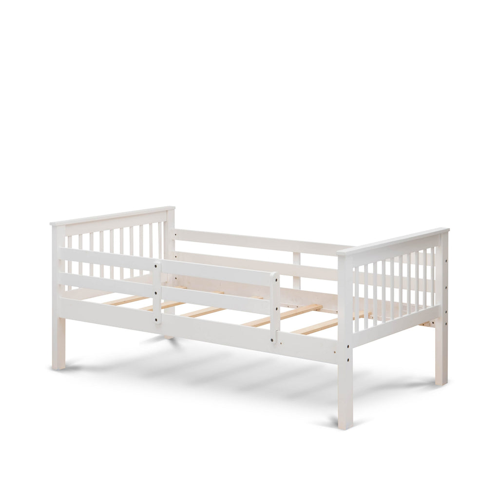 OD0-YT Odesia Duo Level Bedframe with Twin and Full Capacity in Elegant White Finish