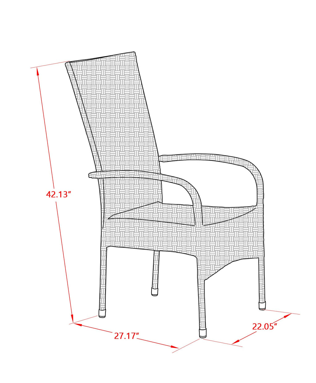 OSLC1A8M Oslo Wicker Dining Chairs with Cushions - Pair in Natural Linen Upholstery for Outdoor Elegance