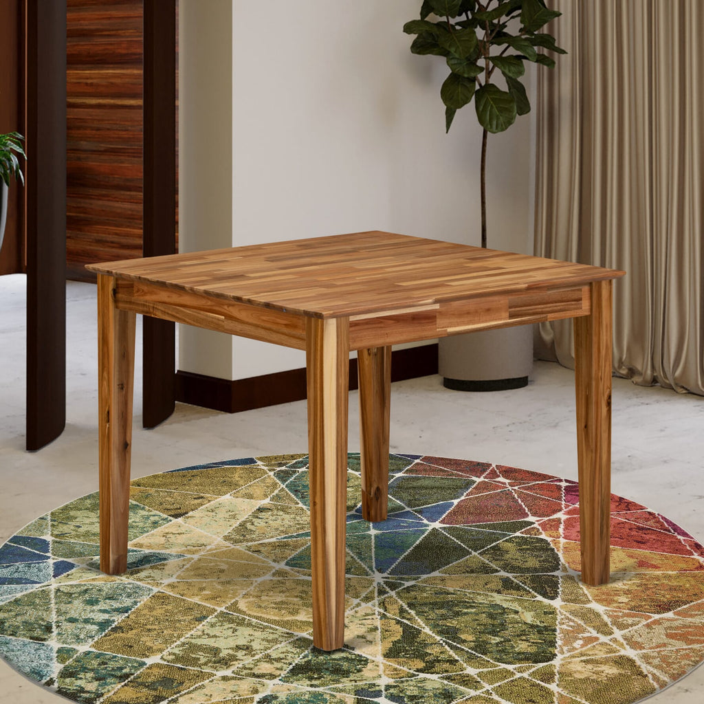 Compact Dining Table OXT-AUS-S Perfect for Cozy Spaces with Natural Finish, 36x36 Inch