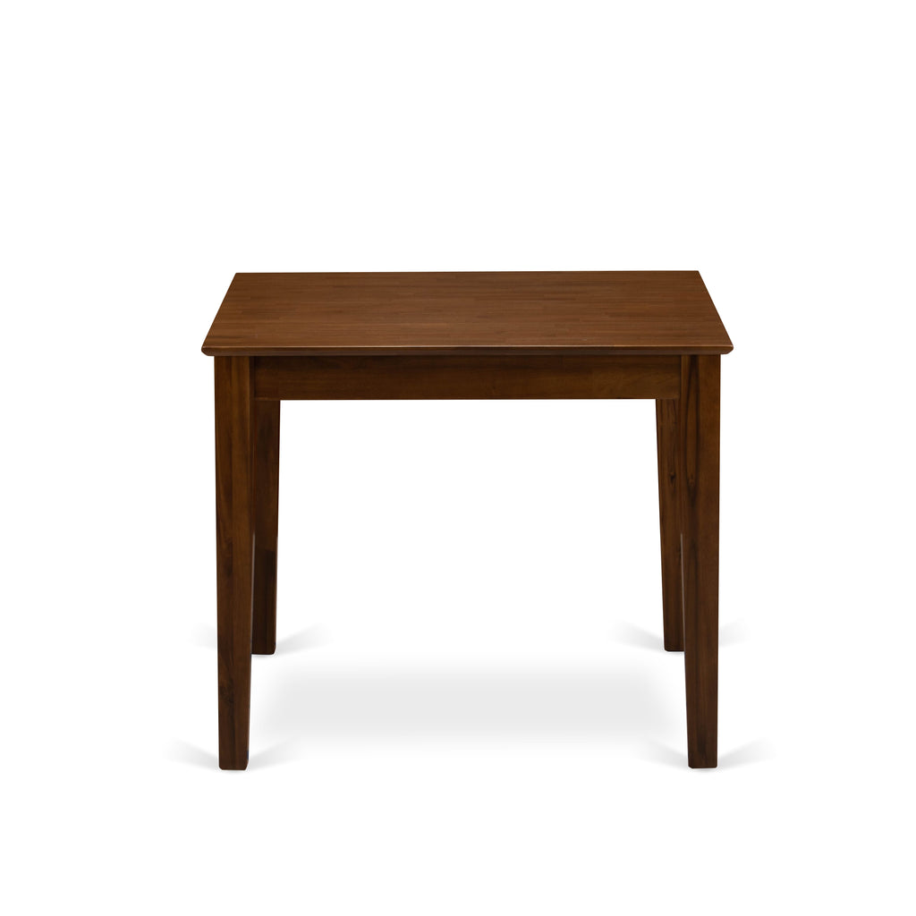 OXT-AF8-U Compact Square Kitchen Dining Table in Antique Walnut Finish for Cozy Spaces, 36-Inch
