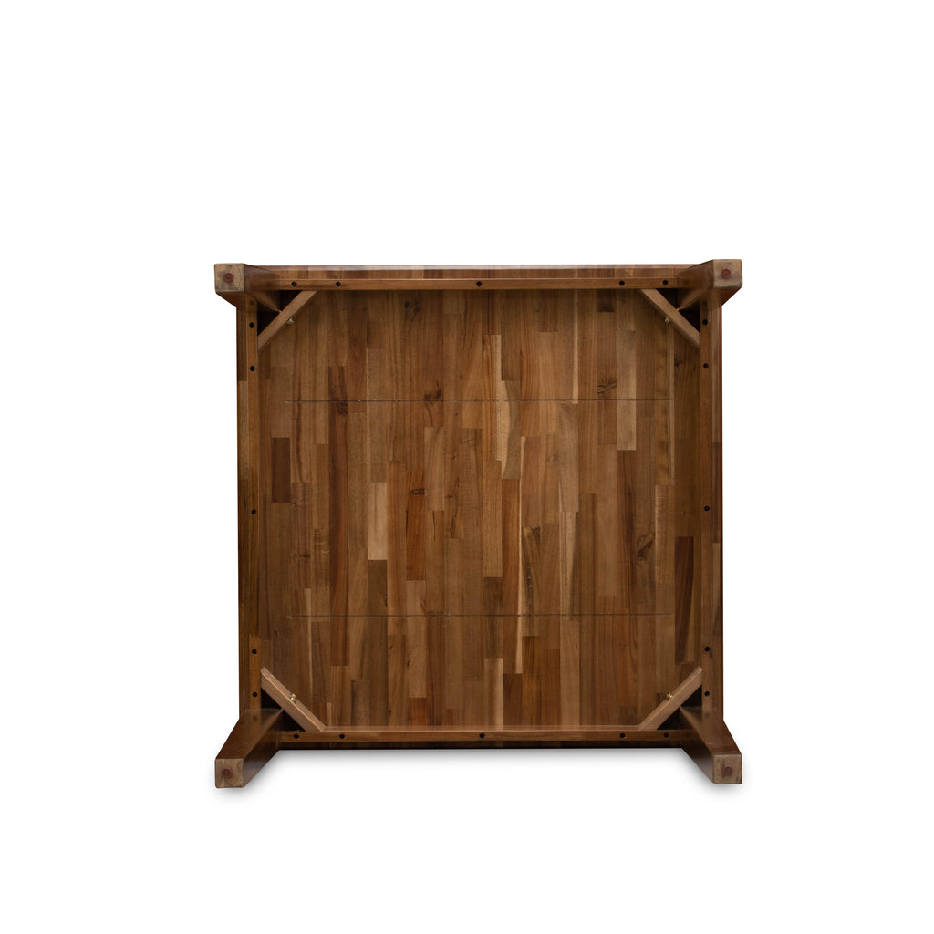 OXT-AF8-U Compact Square Kitchen Dining Table in Antique Walnut Finish for Cozy Spaces, 36-Inch