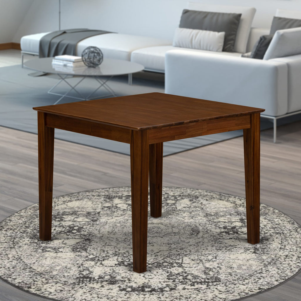 OXT-AF8-U Compact Square Kitchen Dining Table in Antique Walnut Finish for Cozy Spaces, 36-Inch