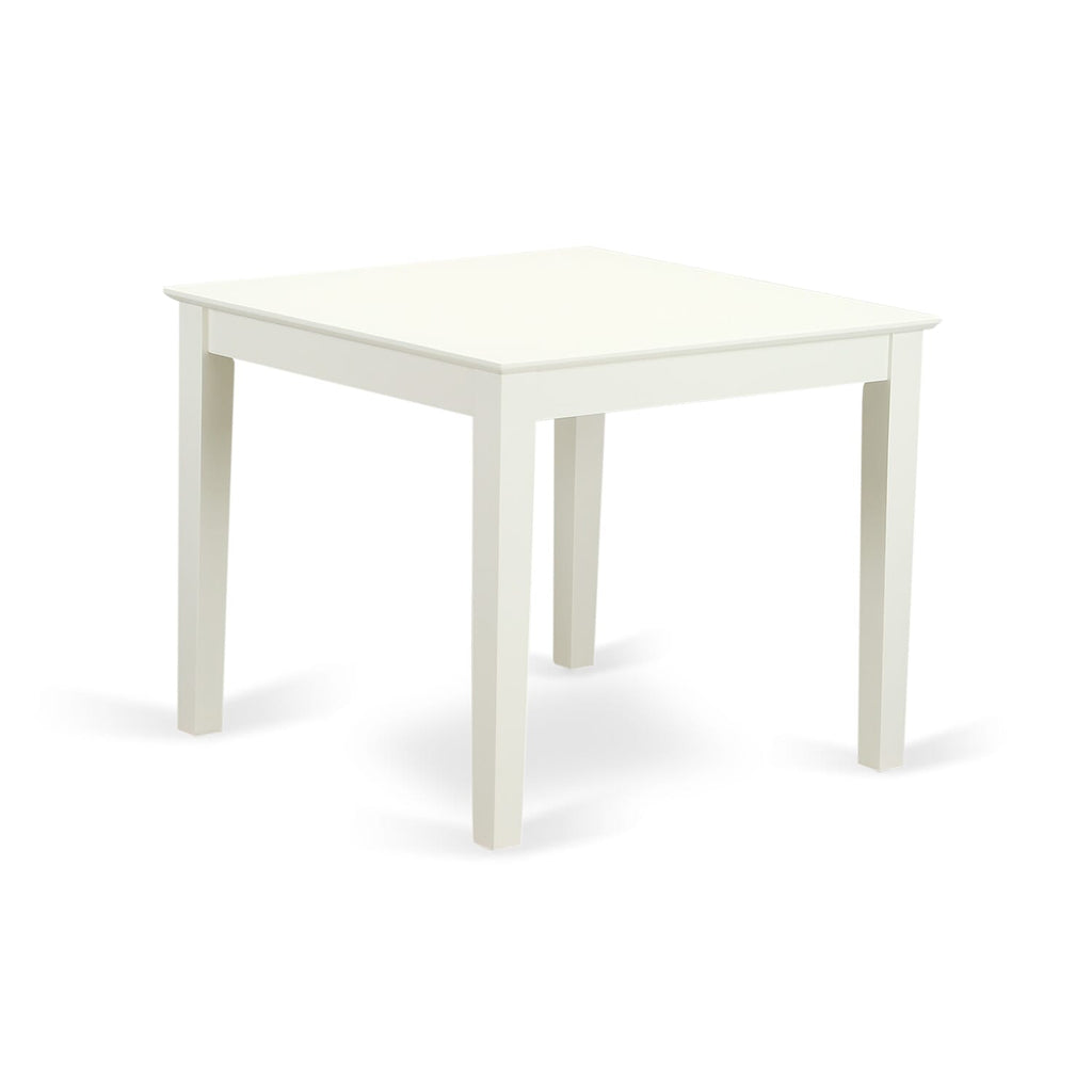 OXAB5-U5H-D7 Elegant Dining Ensemble 5-Piece Square Table with Beige Linen Chairs