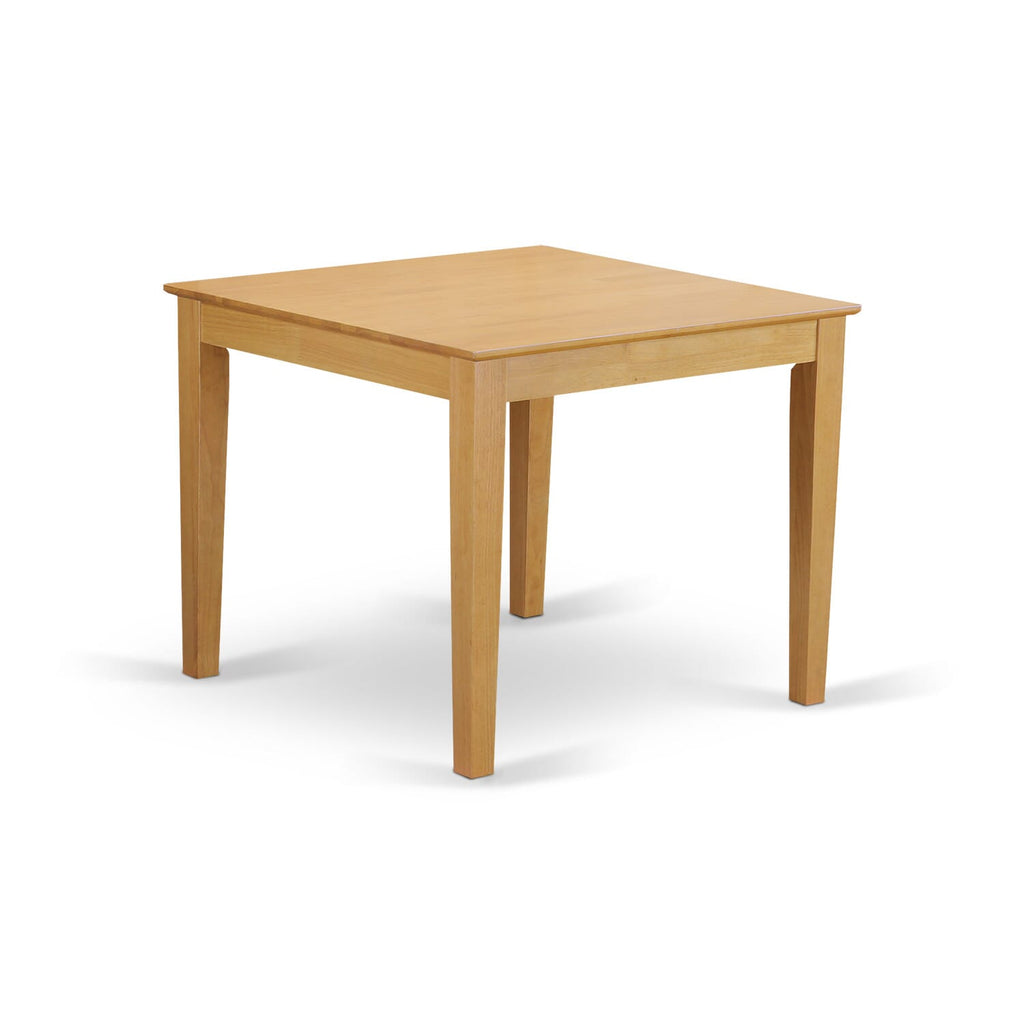 OXAB5-WJD-7G Set 5-Piece Dining Ensemble with Square Table and Fab Light Tan Seats, 36 Oak