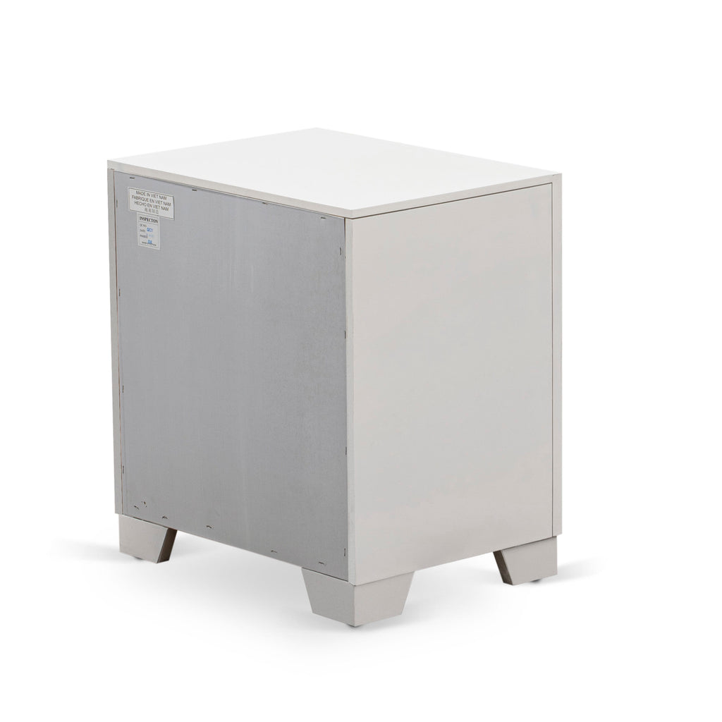 PA05-Q23ZL2 Serenity 3-Piece Bedroom Suite Queen Bed & Dual Modern Nightstands Ensemble in Crisp White Finish