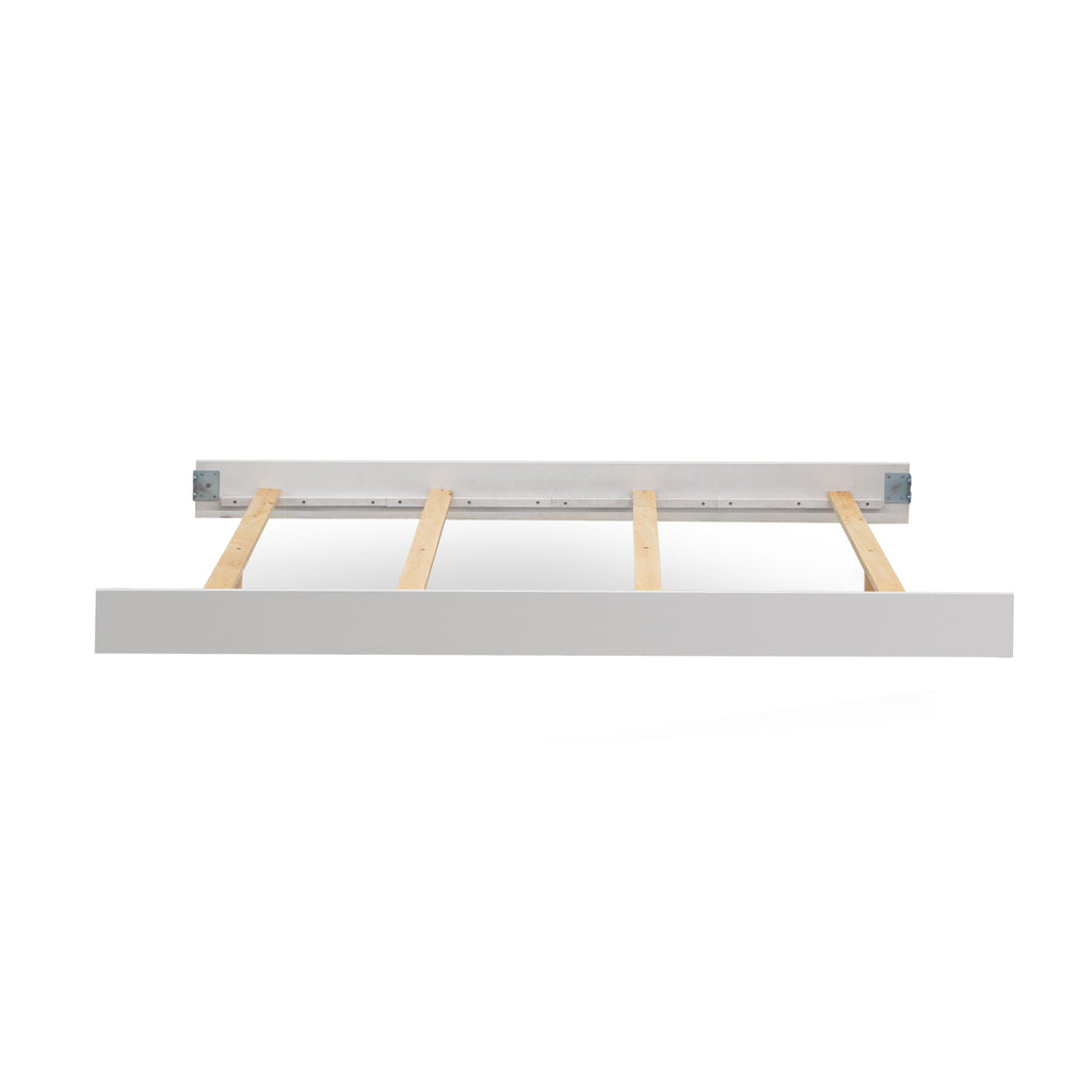 PA05-XSNDJG Pandora Queen Bed Frame with Adjustable Wooden Slats in Elegant White Finish