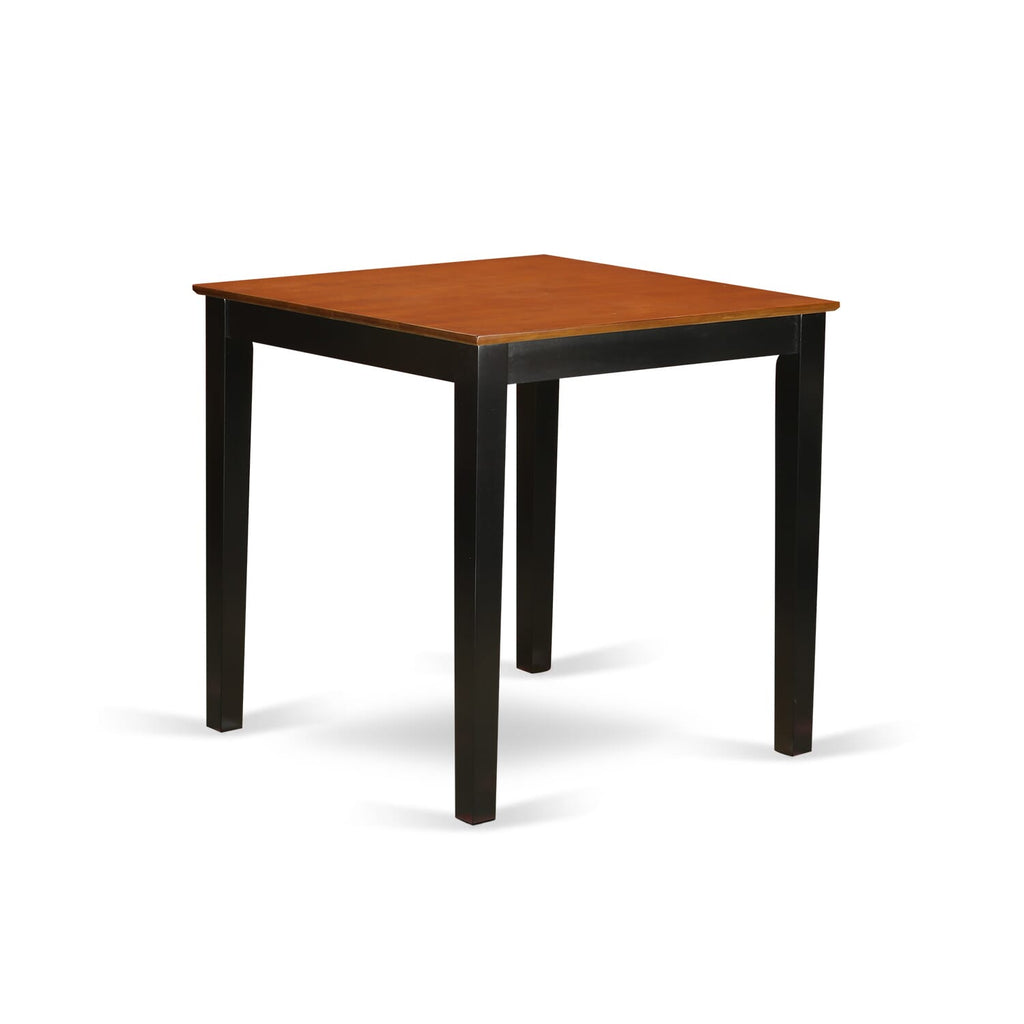 PBQU5-1KU-I Stylish 5-Piece Square Counter Set with Chairs & Table in Black & Cherry Hues