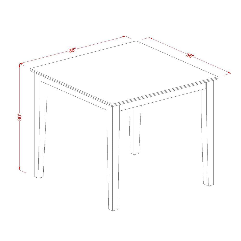 PBCF5-A3Y-I 5-Piece Oak Dining Collection with Square Counter Table and 4 Matching Chairs, 36