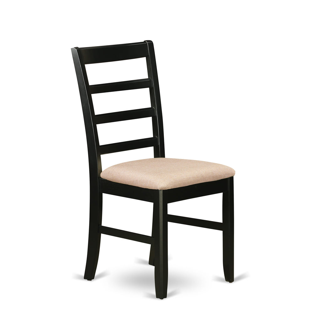 Elegant Square Dining Ensemble PARF9-GV0-N with Expanding Leaf and 8 Upholstered Chairs in Sleek Two-Tone