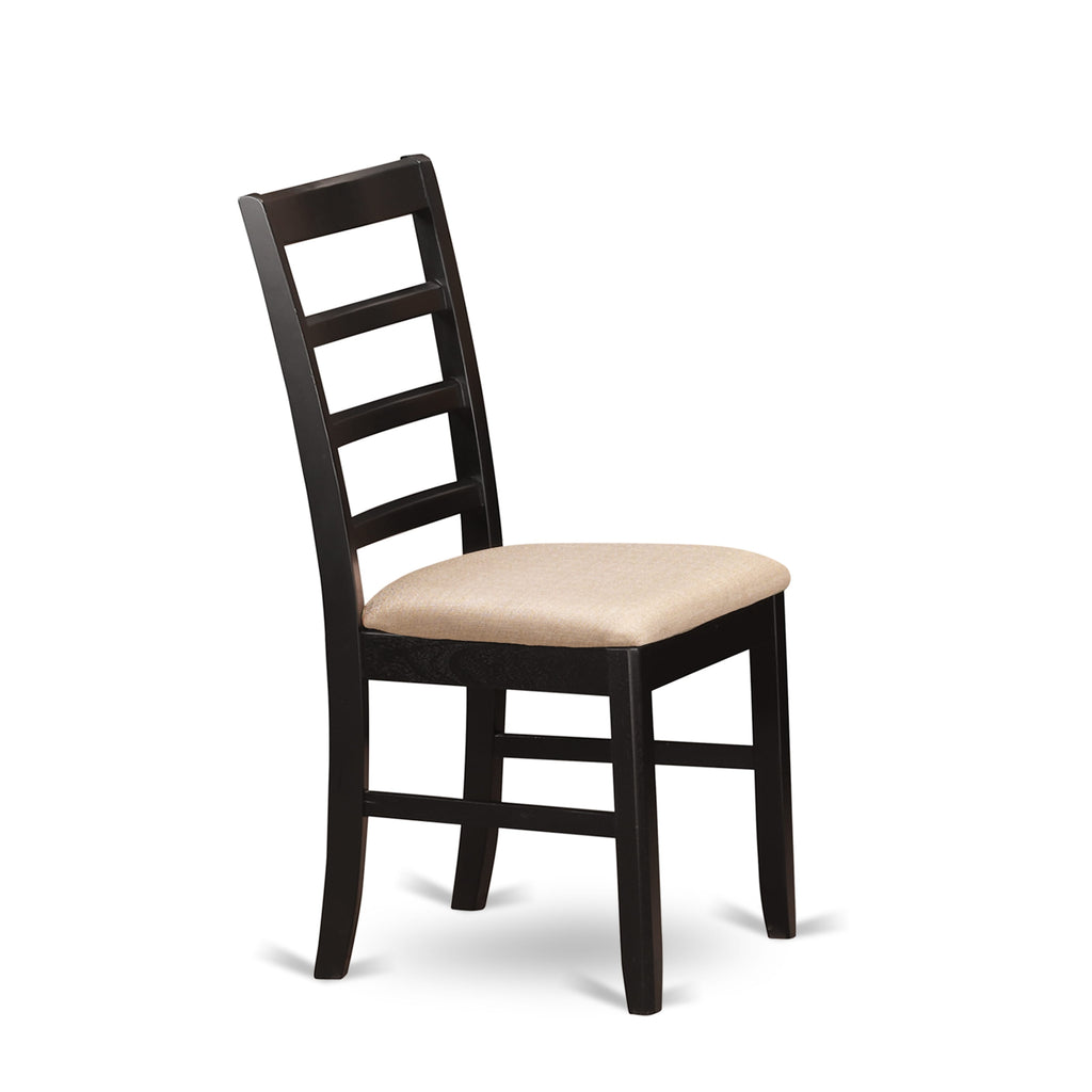 LYPF7-IVY-0 7-Piece Dining Ensemble with Butterfly Leaf Table & 6 Upholstered Chairs, 36x66 In, Brown