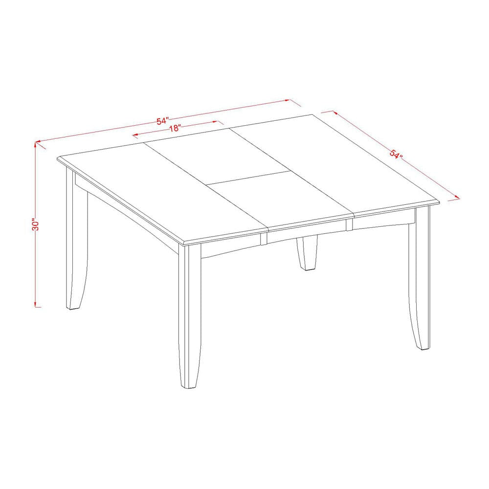 PARF9-46C-Z 9-Piece Dining Set with Square Extendable Table & 8 Chairs in Warm Cappuccino