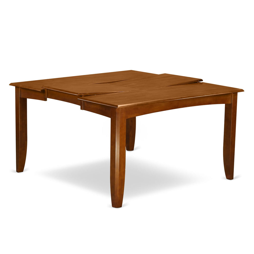 PFAV7-559-E 7-Piece Dining Set with Expandable Table & Wooden Chairs in Brown Finish, 54-Inch Size