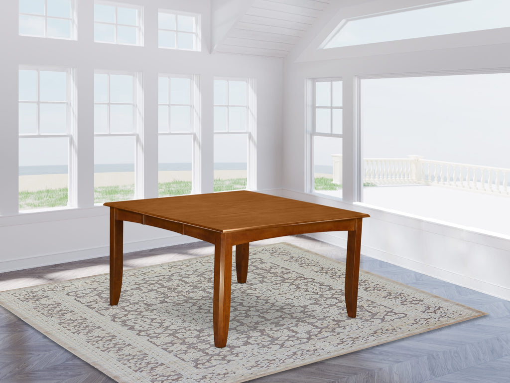 PFT-STY-7 Exquisite Square Kitchen Dining Table - 54 Parfait Design with Elegant Saddle Brown Finish