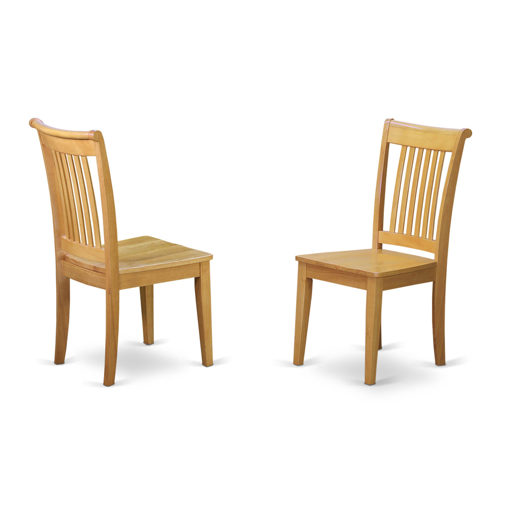 Elegant Dining Suite CAPO7-RZV-5 Exquisite Seven-Piece Set with Spacious Wooden Table & Six Chairs, 36x60, Rich Oak Finish