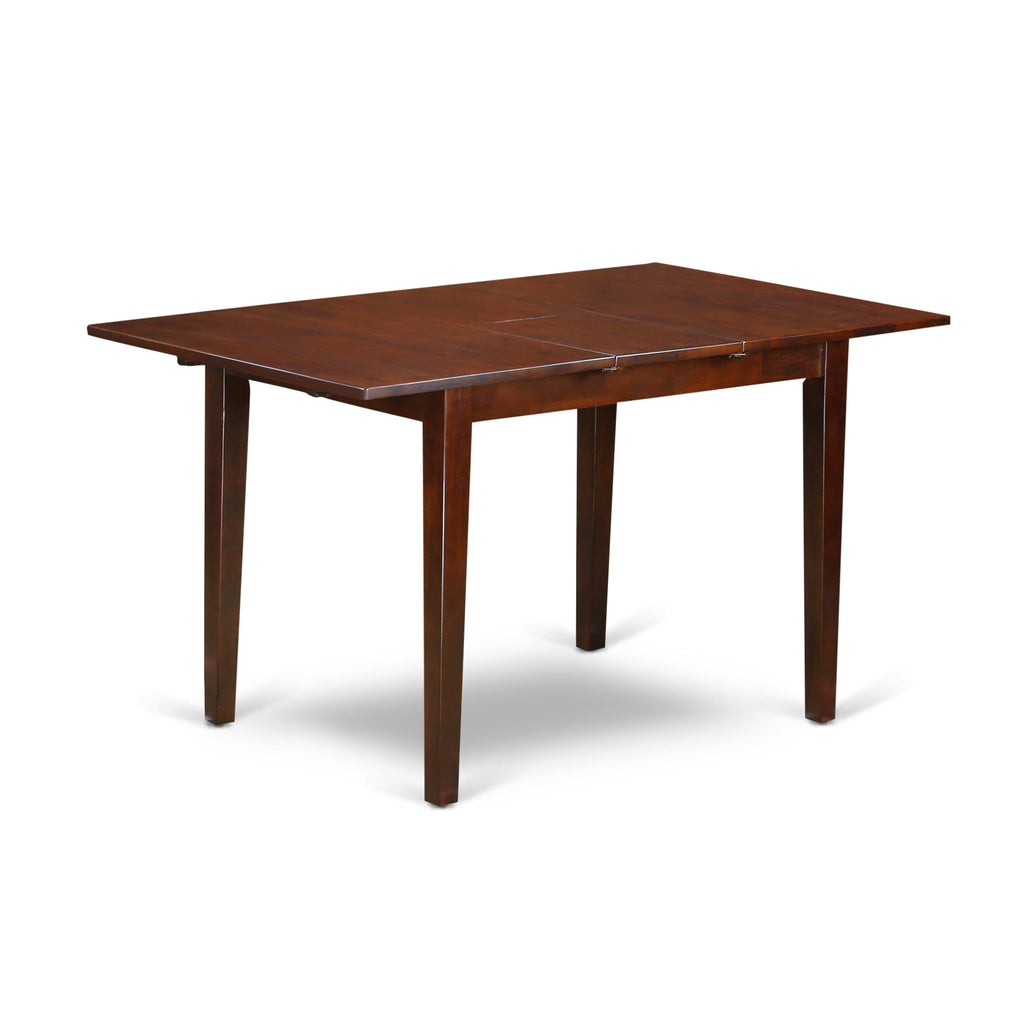 PSML5-ROH-E 5-Piece Dining Ensemble with Butterfly Leaf Rectangular Table and 4 Chairs, Mahogany Finish