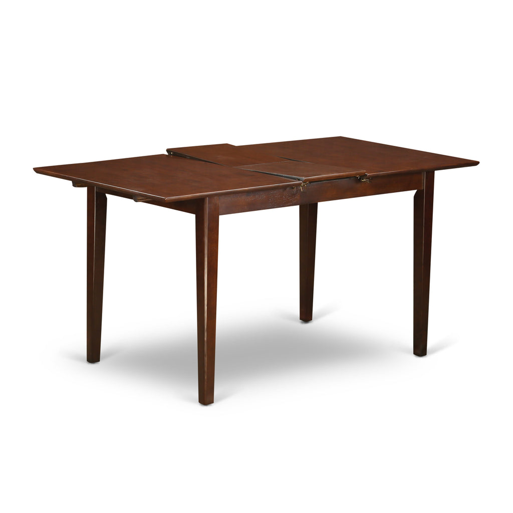 PSML5-ROH-E 5-Piece Dining Ensemble with Butterfly Leaf Rectangular Table and 4 Chairs, Mahogany Finish