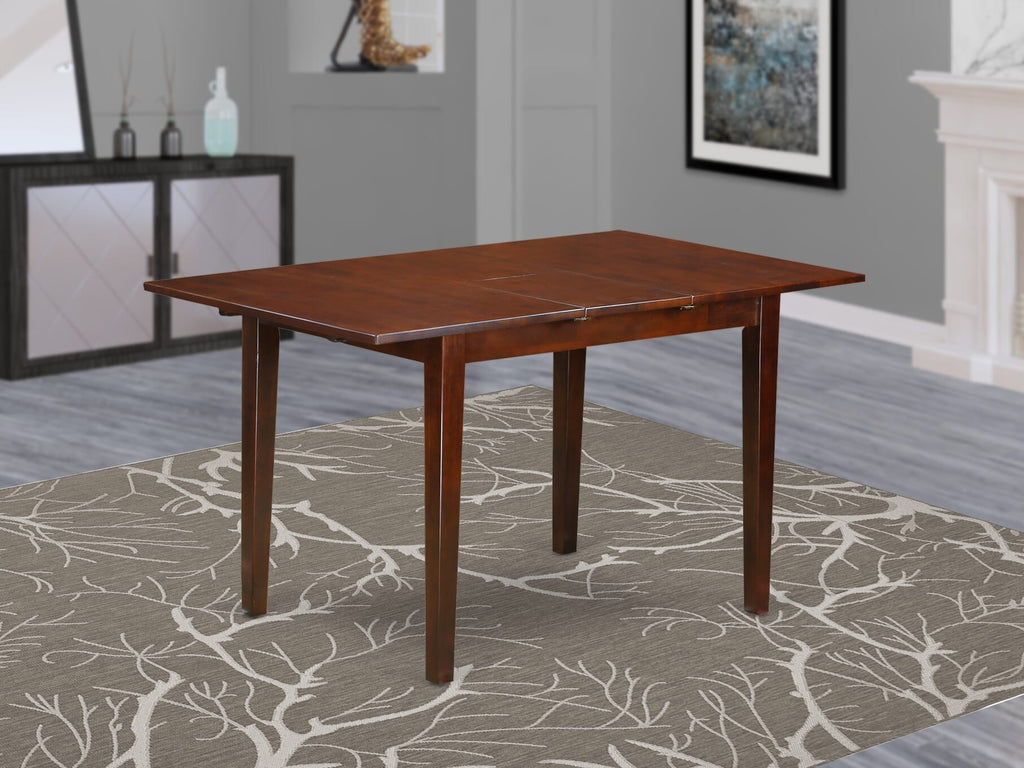 PST-MCD-G Chic Modern Dining Table Featuring Butterfly Leaf in Rich Mahogany Finish - 32x60 Rectangle Surface
