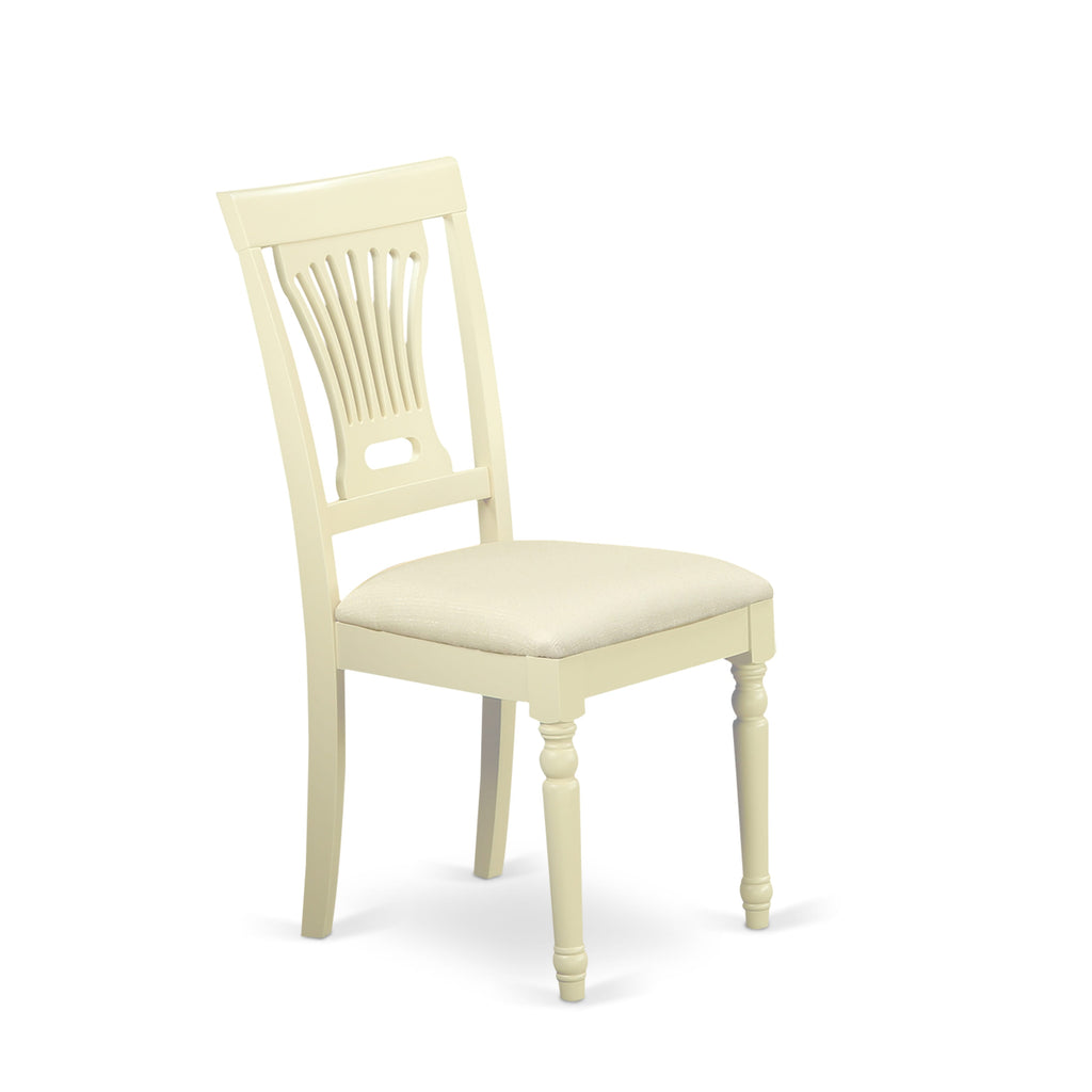 ANPL5-WI0-G 5-Piece Dining Ensemble for 4 with Round Table & 4 Upholstered Chairs, Cream and Cherry