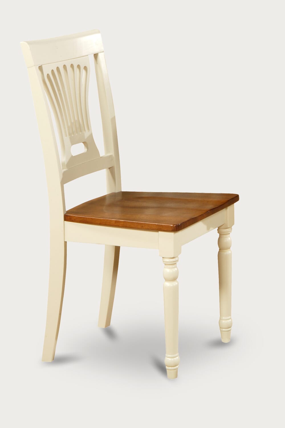 HLPL3-6FB-1 Complete Round Table Trio Pedestal Dining Set with Dual Chairs, 42x42 Buttermilk Cherry Finish