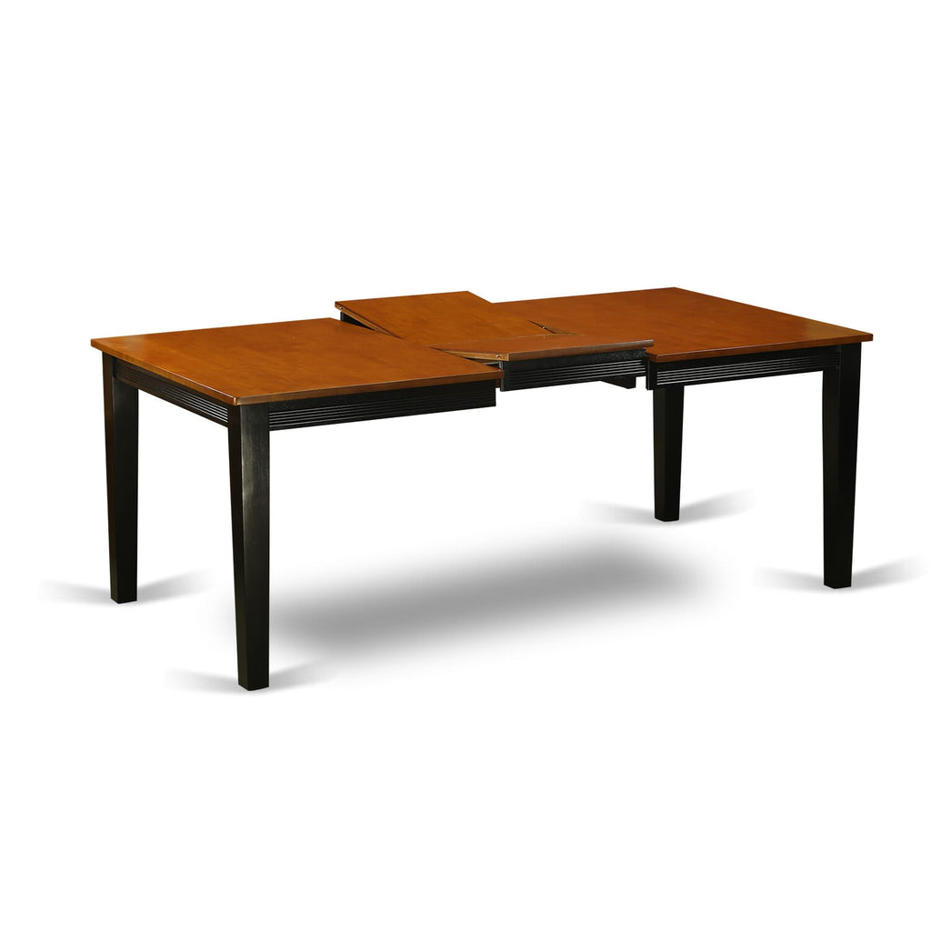 QUPF9-JUV-L Sophisticated 9-Piece Dining Set with Expansive Butterfly Leaf Table & Eight Chairs, Elegant Black & Cherry