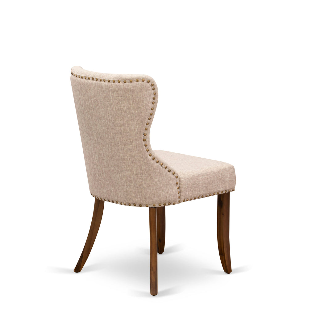 DMSI5-3CS-SU Dynamic 5-Piece Set - Circular Table & 4 Sophisticated Chairs in Vintage Walnut Tint