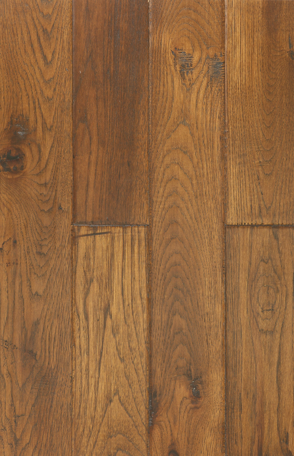 SP-5H6ZI Premium European Oak Engineered Wood Flooring - Handscraped Style, 26.24 sqft, Autumn Brown