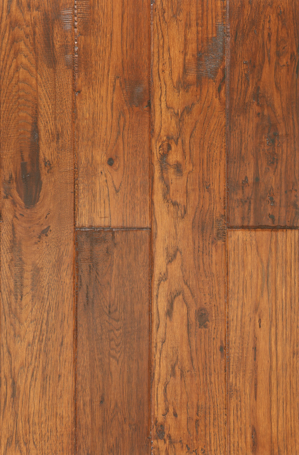 SP-5HAK0 Sango Premier European Oak Engineered Wood Handscraped Flooring, Randomly Sliced 7 Planks, Rosewood Hue, 26.24 Sqft