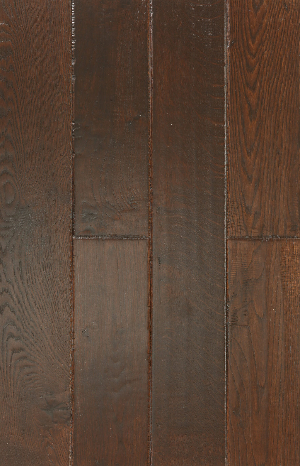 SP-5OP2V European Oak Flooring with Handscraped Finish in Special Walnut, 1/2 x 7 Mix with Random Lengths