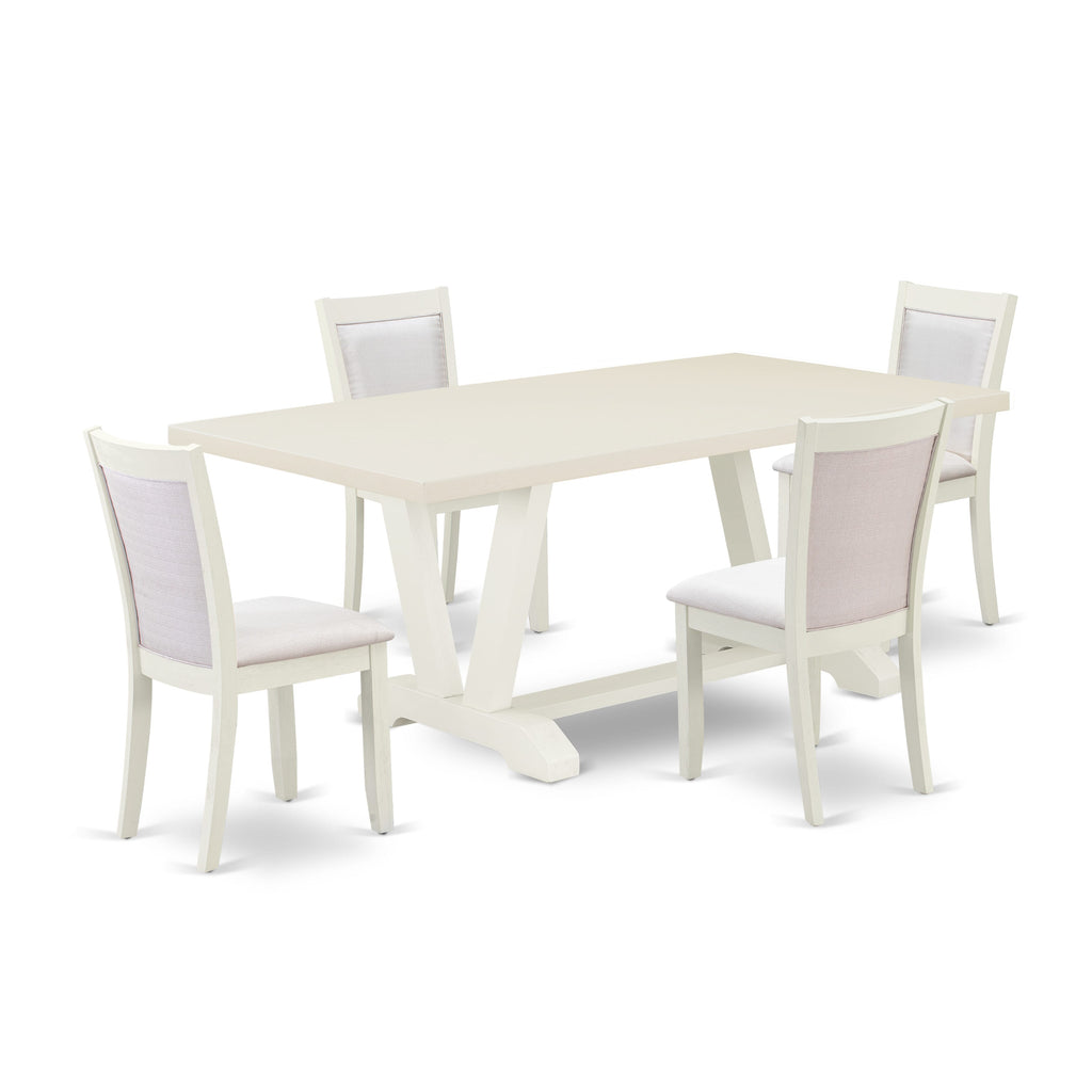V027M9QFZ-U Elegant Dining Experience 9-Piece Set with Rectangle Table and 8 Charming Blue Parsons Chairs, 40x72