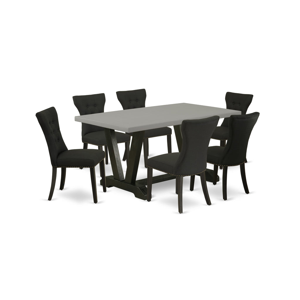 Versatile Dining Ensemble V696GNSMO-Z with Elegant Table and Stylish Chairs in Striking Hues
