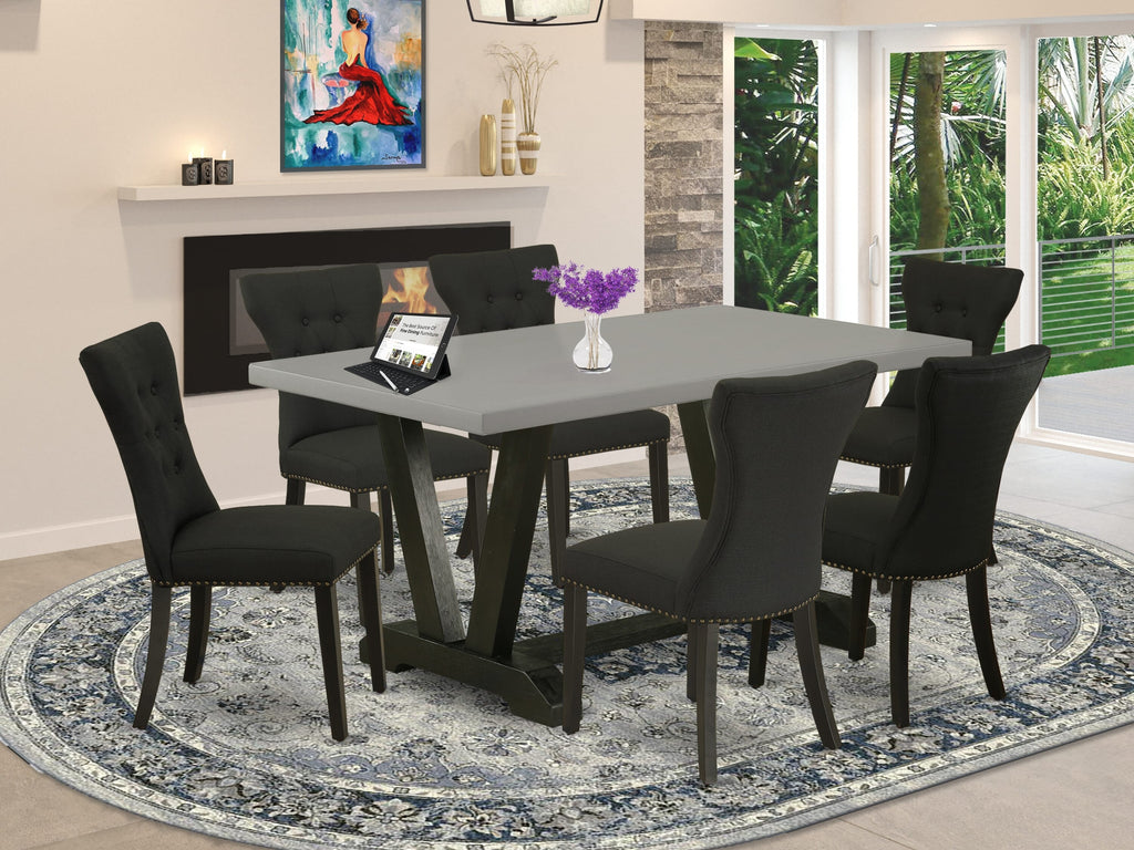 Versatile Dining Ensemble V696GNSMO-Z with Elegant Table and Stylish Chairs in Striking Hues