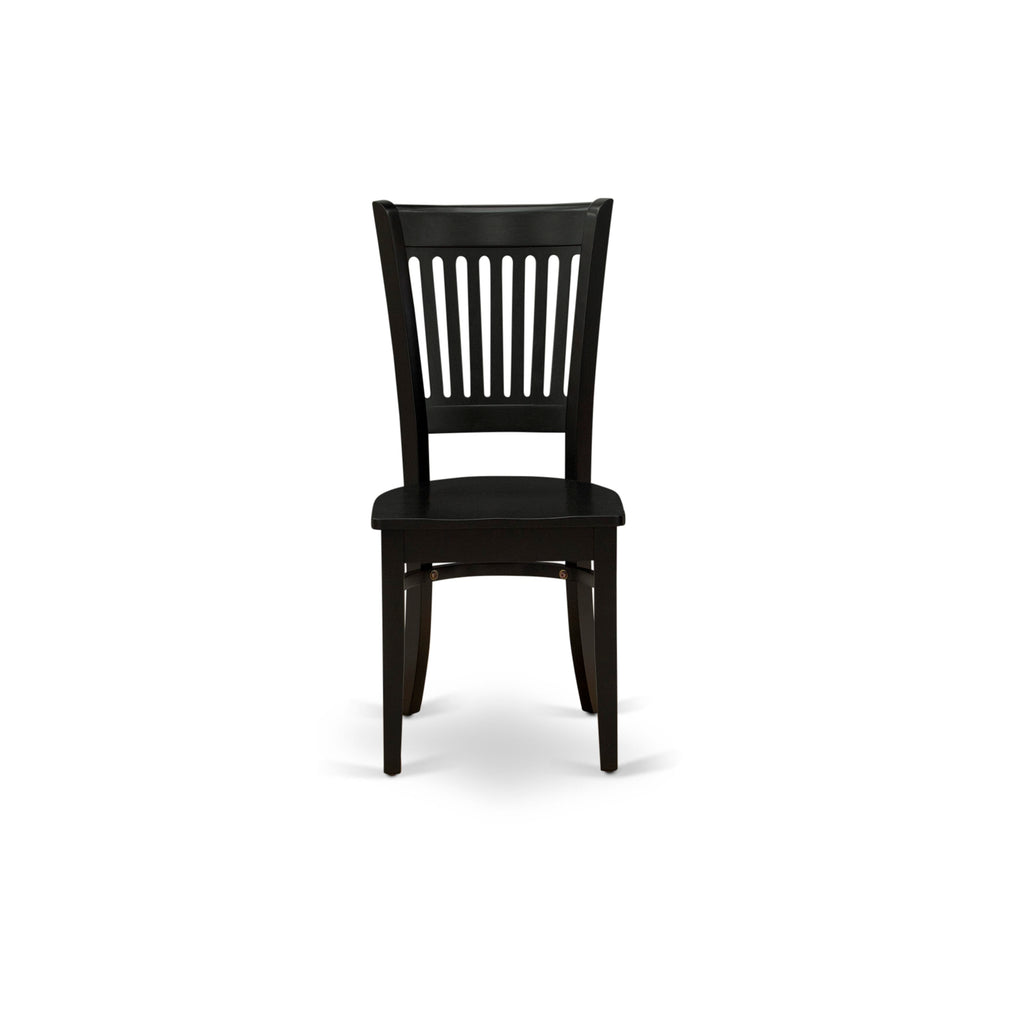 VAC-BLU-J Slat Back Dining Room Chairs Set of 2 with Timber Seating in Oak Tone