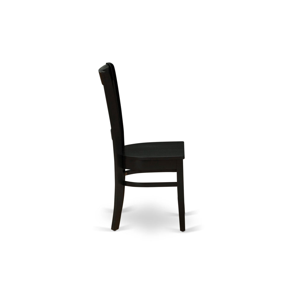 VAC-BLU-J Slat Back Dining Room Chairs Set of 2 with Timber Seating in Oak Tone