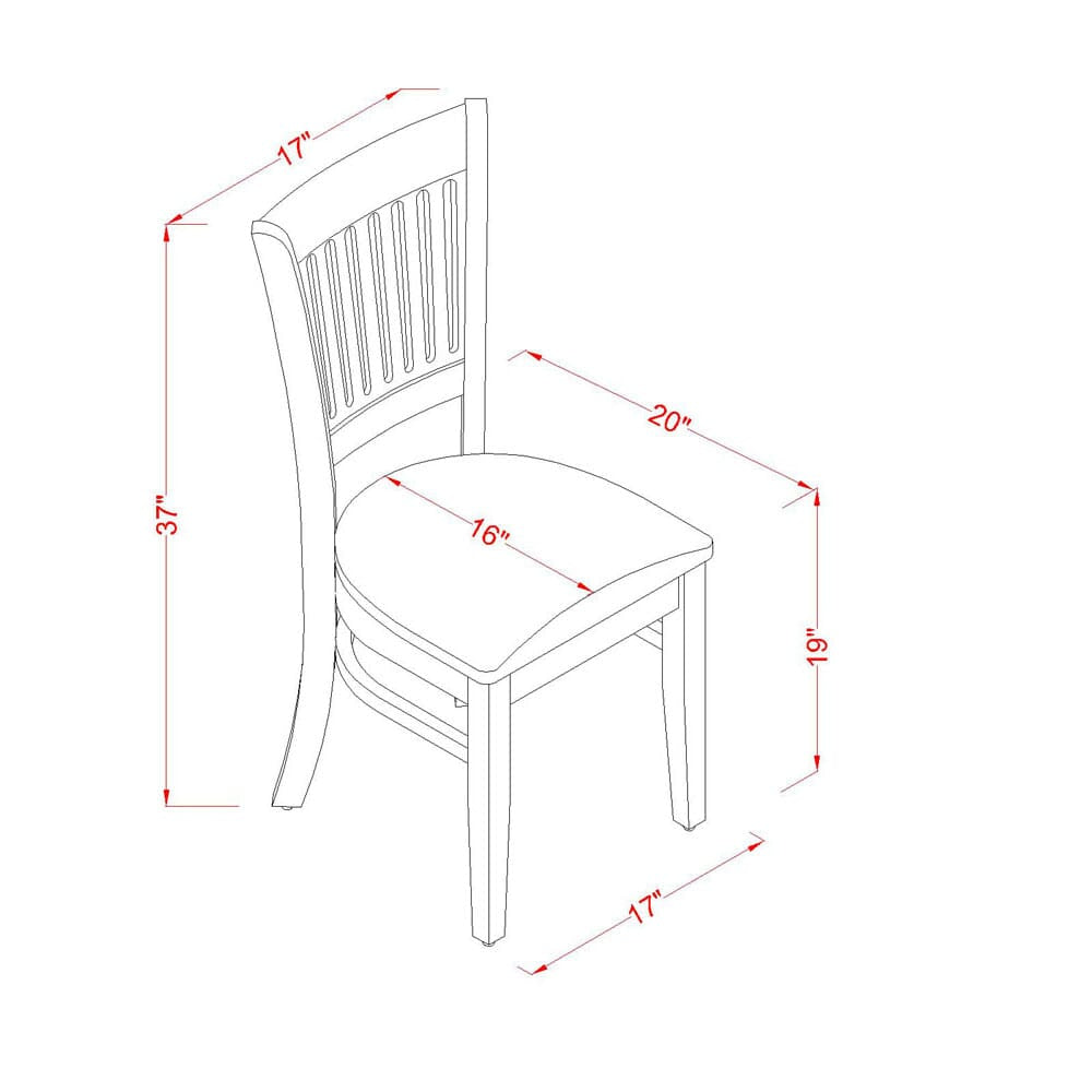 VAC-EXI-5 Elegant Vancouver Dining Chairs - Linen Upholstered Wooden Set in Espresso - Pair