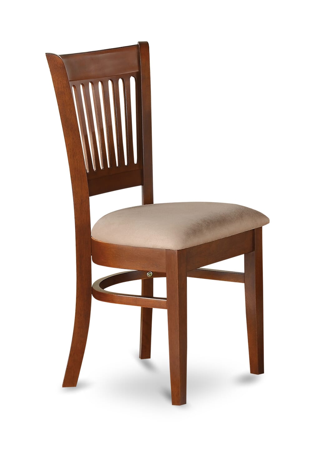 VAC-EXI-5 Elegant Vancouver Dining Chairs - Linen Upholstered Wooden Set in Espresso - Pair