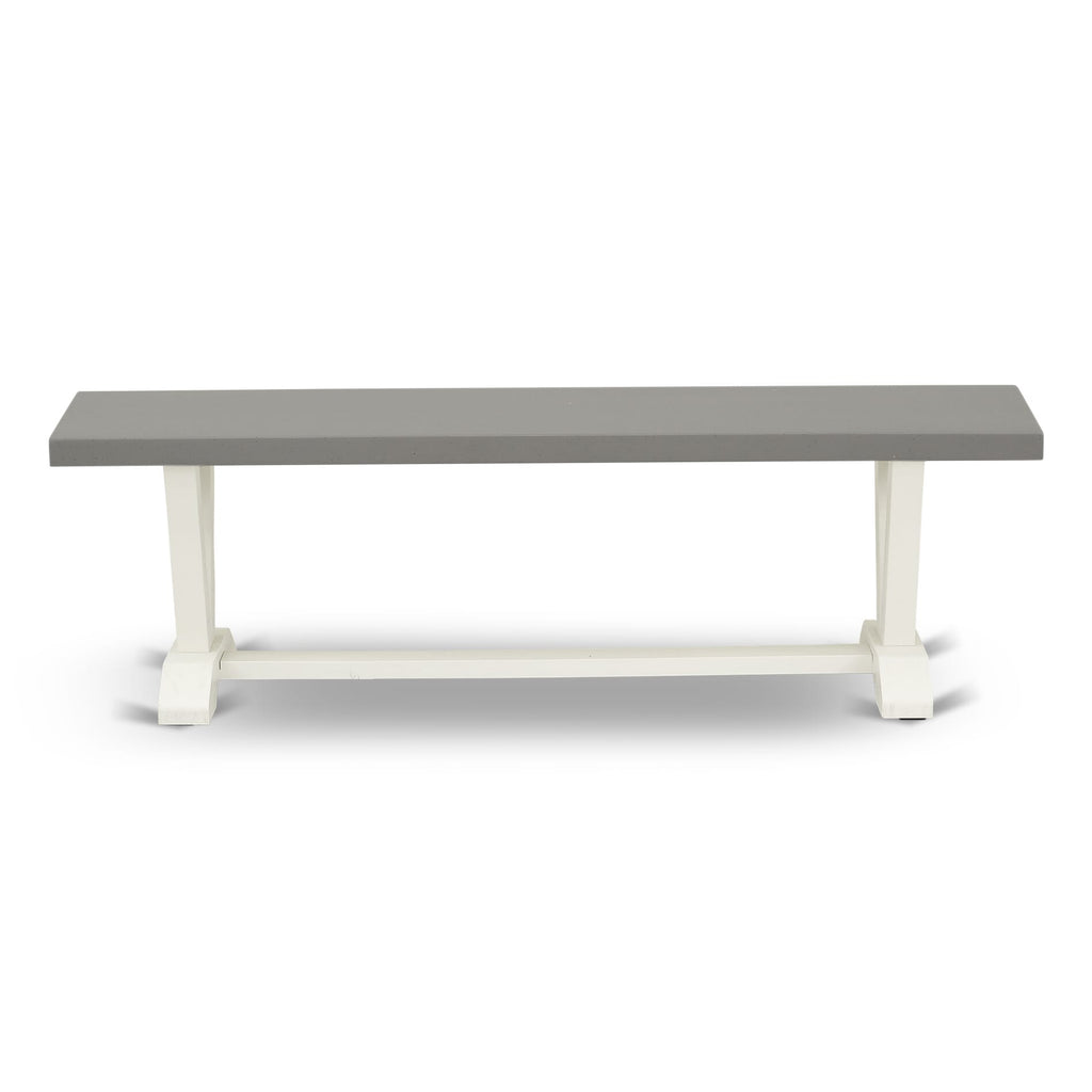 V096VR7HZ-E 6 Piece Dining Ensemble with Rectangle Table & Seating Set in Multi-Hue, 36x60