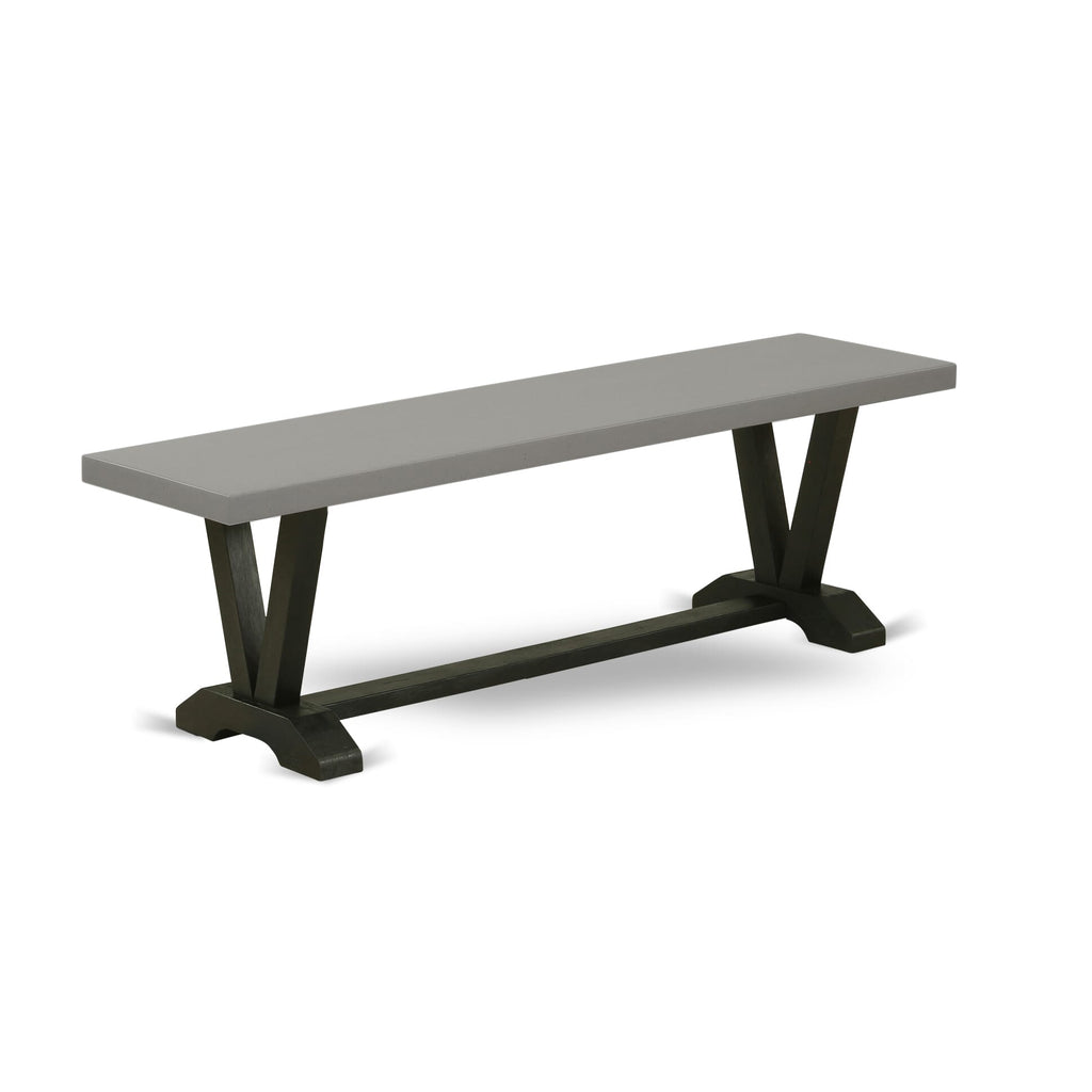 VBAYR V-Style Wooden Modern Kitchen Bench, Multi-Color Finish, 60 x 15 x 18 Seating Size