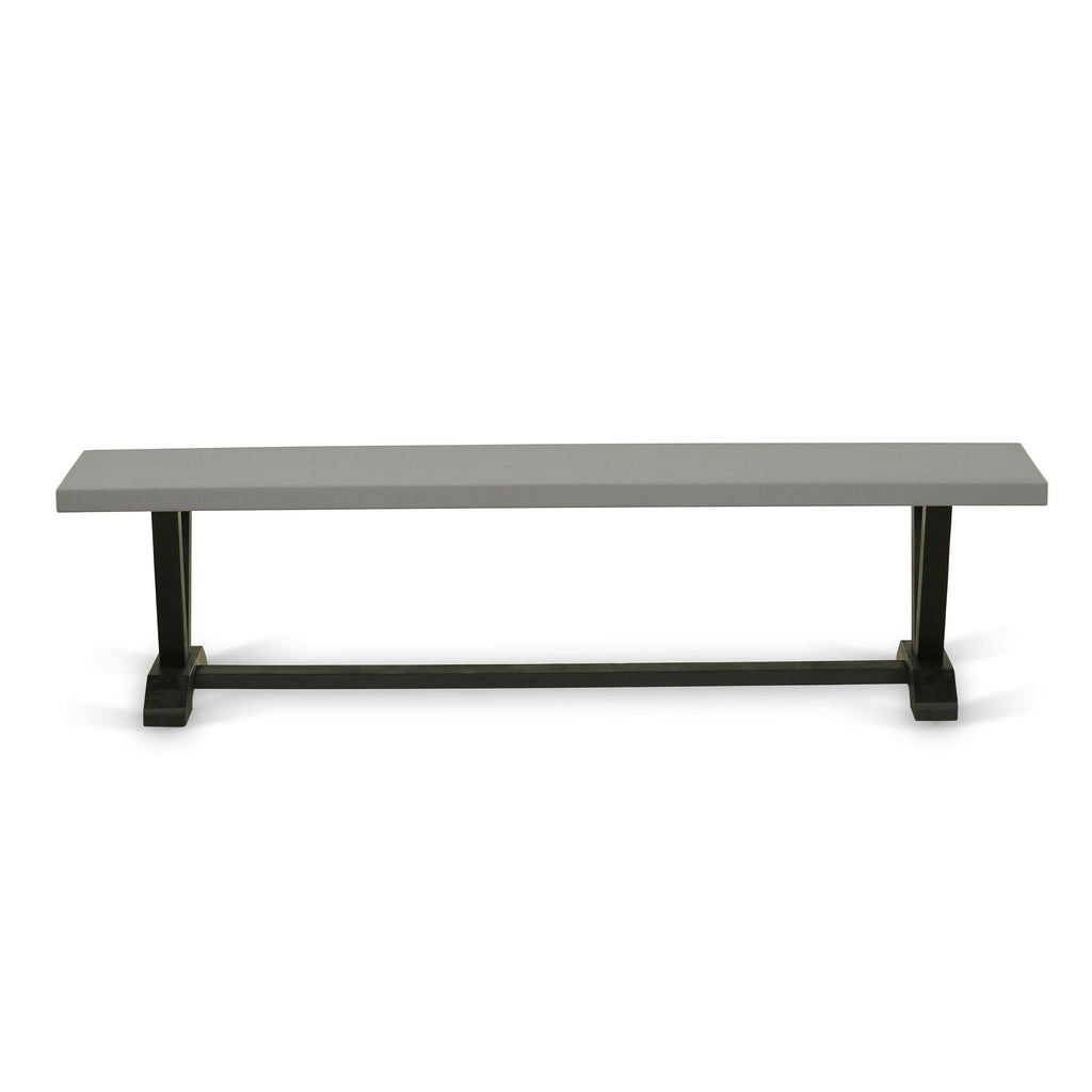 VBNEV V-Style Dining Bench with Wood Seat, Multi-Color, 72x15x18 Dimensions
