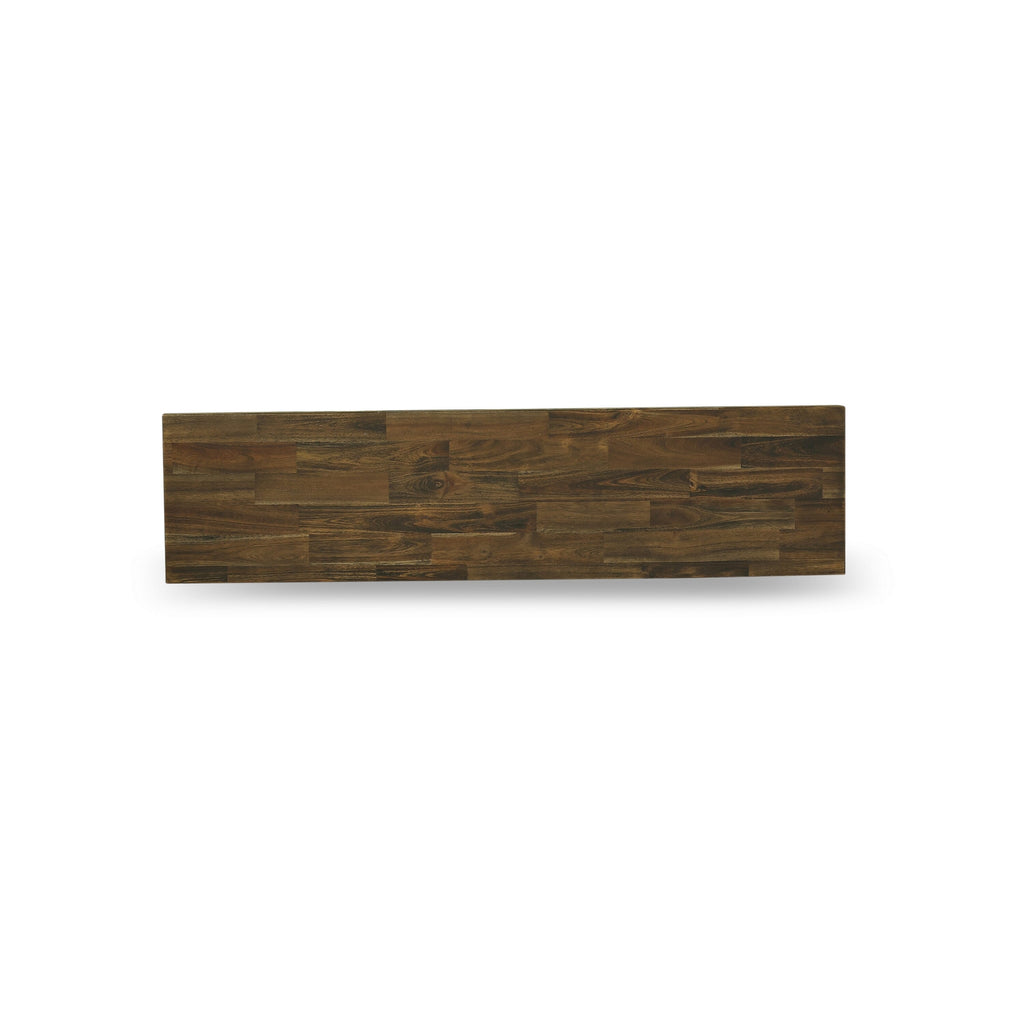 VB6FG Stylish Multi-Color Mid-Century Dining Bench with Wooden Seat, 60x15x18 Inch Design