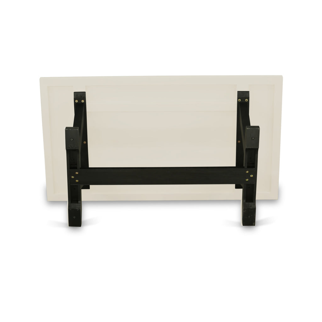 V626MPNOO-D 6 Pc Dining Ensemble V-Leg Rectangular Table & Shitake Parsons, Bench Included, Multi-Color