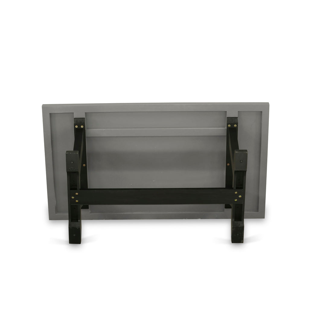 5-Piece Dining Ensemble Modern Table with V-Legs & 4 Parsons Chairs, Light Sable  V697LQB14-U
