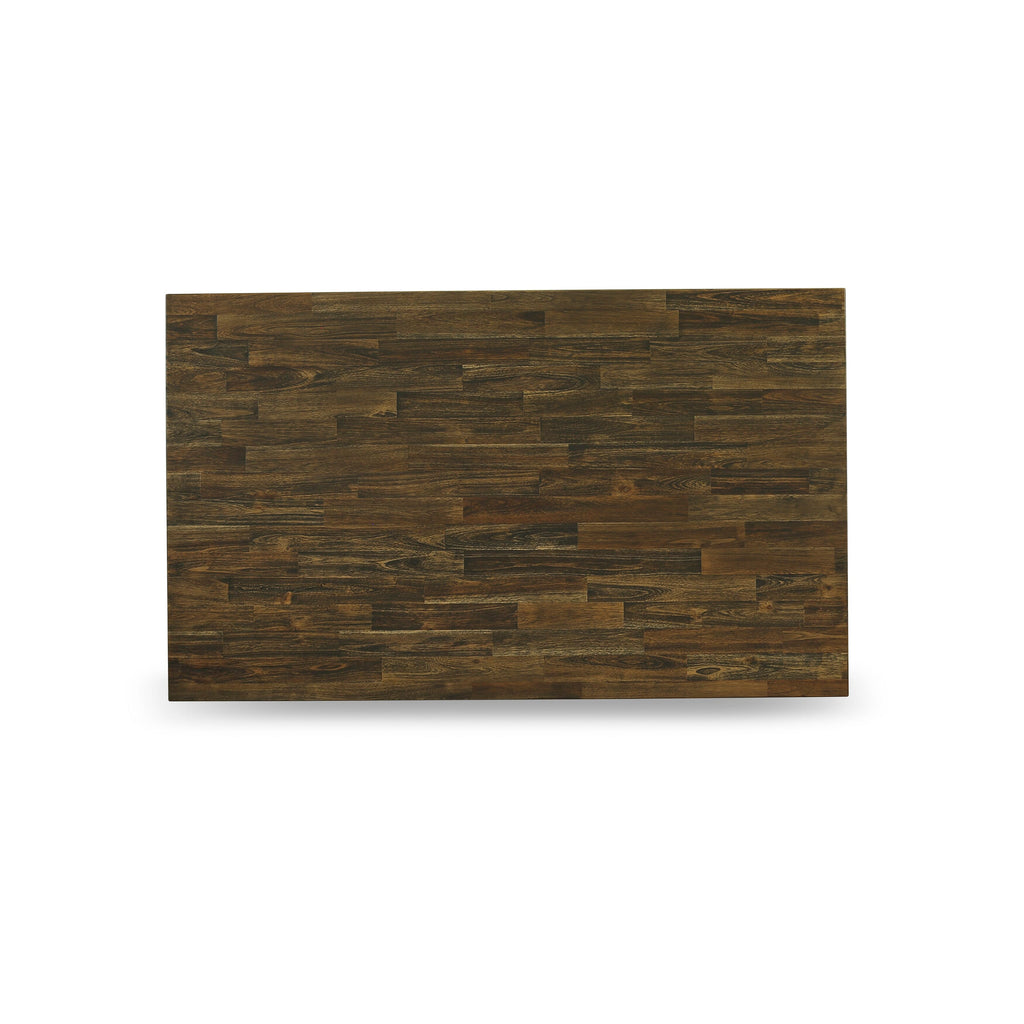 VTR03 Chic V-Design Dining Table with Unique Wood Finish & Elegant Support 36x60 Inches
