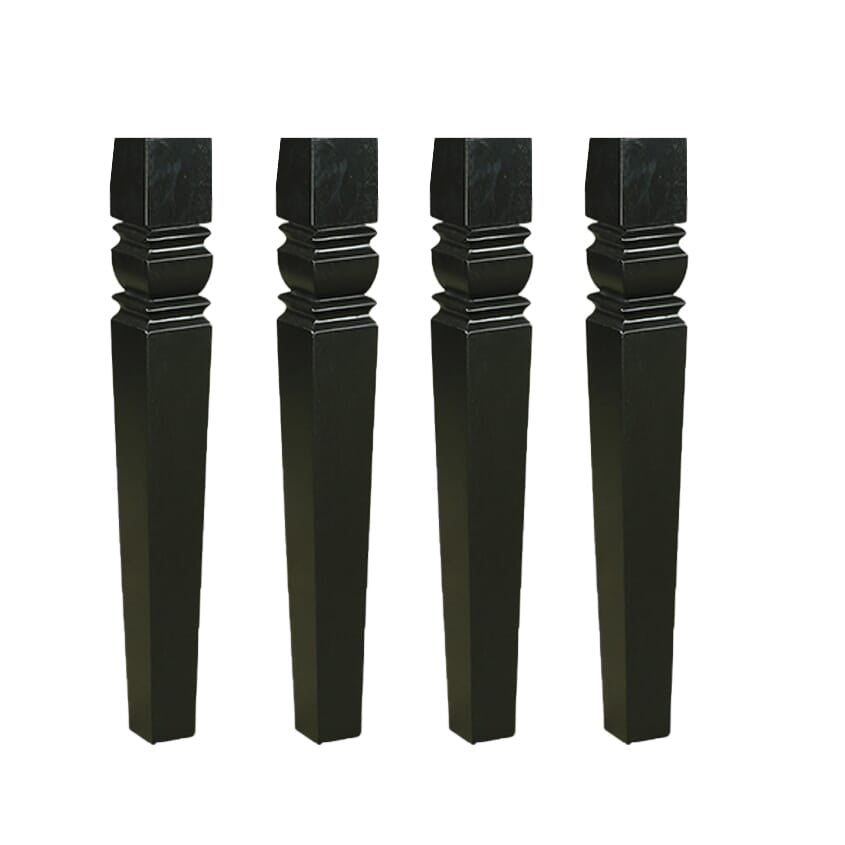Weston dining table legs finished in Black