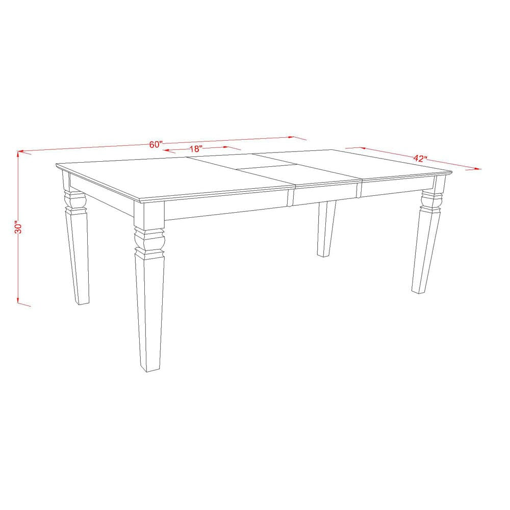 WEDA67-9OV-T 6-Piece Dining Ensemble Featuring Butterfly Leaf Table, 4 Chairs, Bench, Black & Cherry