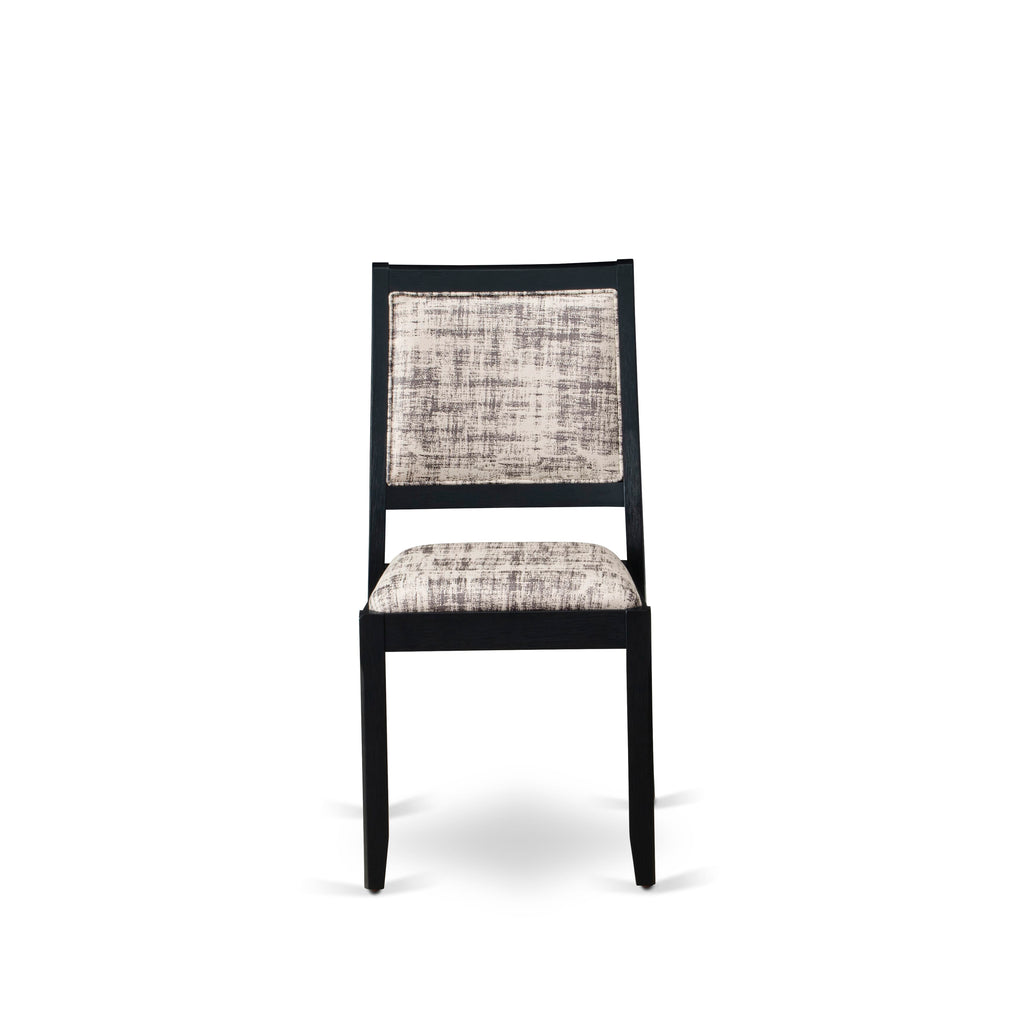 6-piece Dining Ensemble with Distressed Jacobean Top, Bench, and 4 Chairs featuring Black Wire-brushing,  X676XTY3B-9