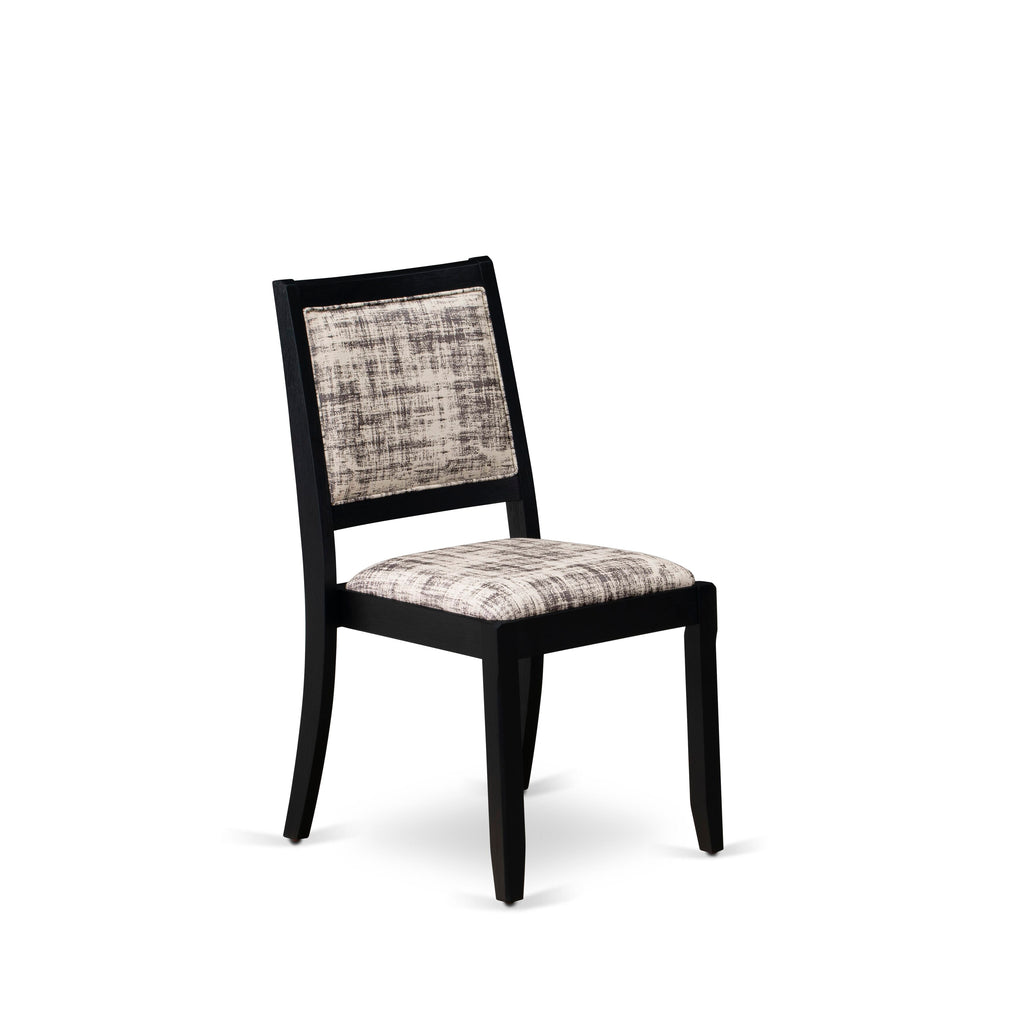 5-Piece Dining Collection X676X7VGP-2 Distressed Jacobean Table with Chic Faux Leather Chairs
