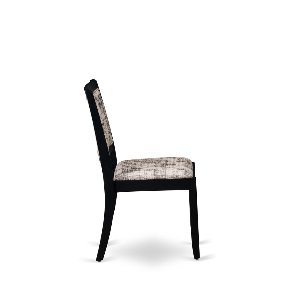 6-piece Dining Ensemble with Distressed Jacobean Top, Bench, and 4 Chairs featuring Black Wire-brushing,  X676XTY3B-9