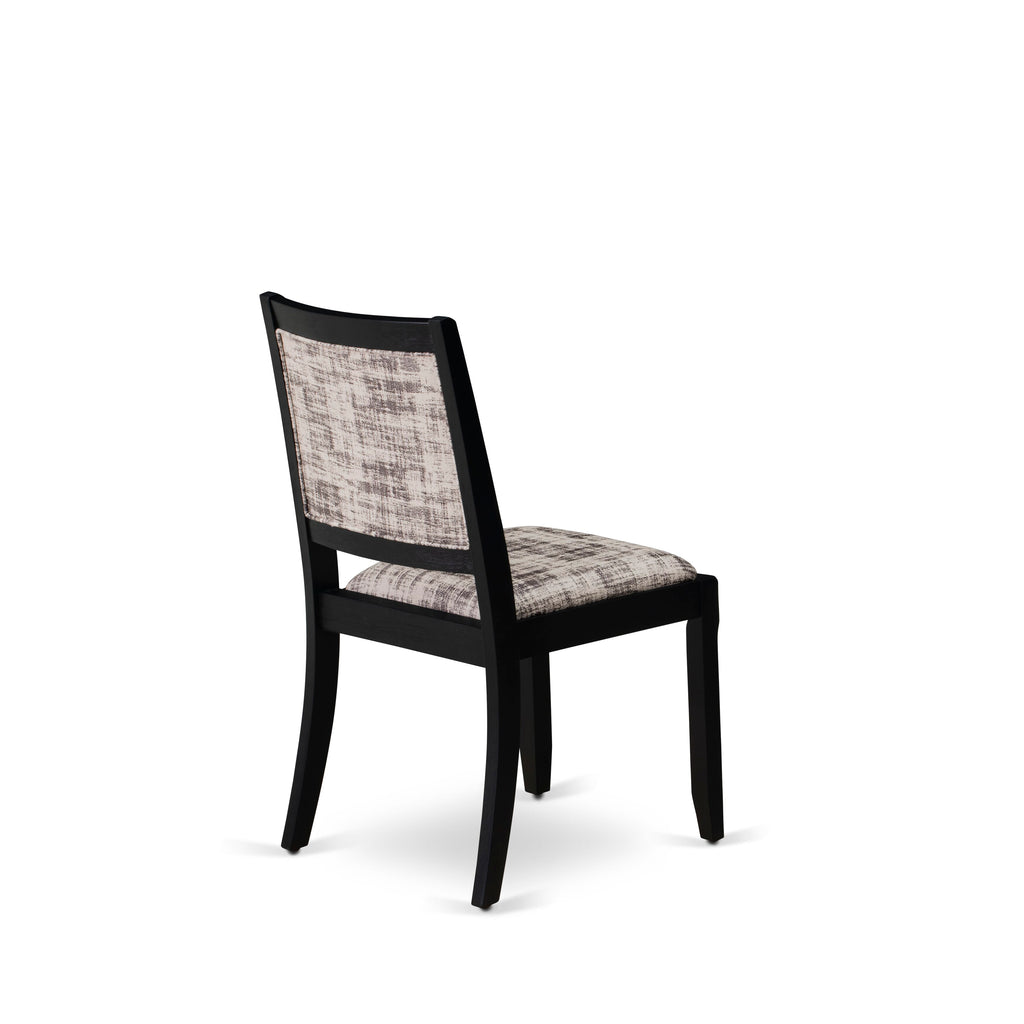 6-piece Dining Ensemble with Distressed Jacobean Top, Bench, and 4 Chairs featuring Black Wire-brushing,  X676XTY3B-9